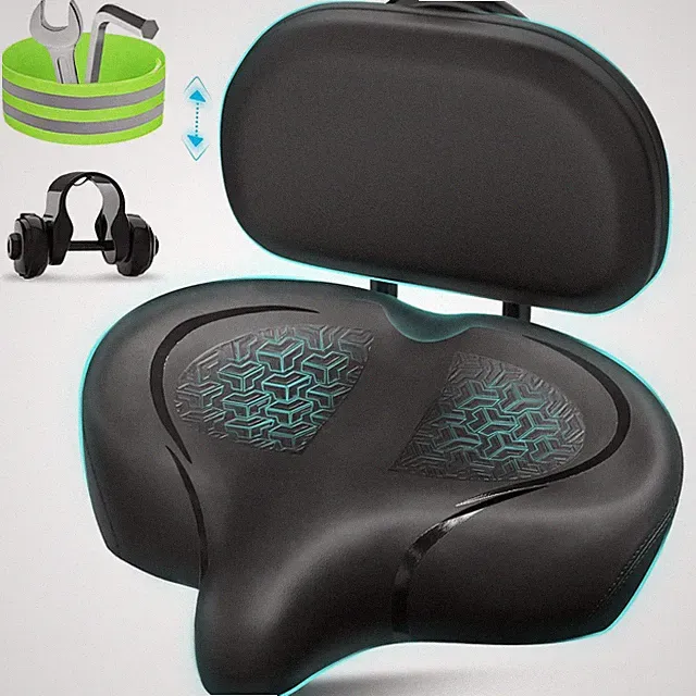 Bicycle Seat, Bike Seat for Women Men Extra Comfort Wide, Oversized Comfortab...