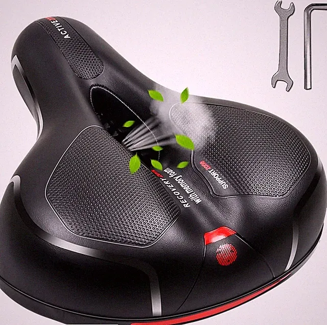 Wide Bike Seat for Men Women Comfort, Large Soft Padded Bicycle Seat Cushion,...